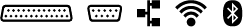 Paralela, en serie, Ethernet, Wi-Fi y Bluetooth